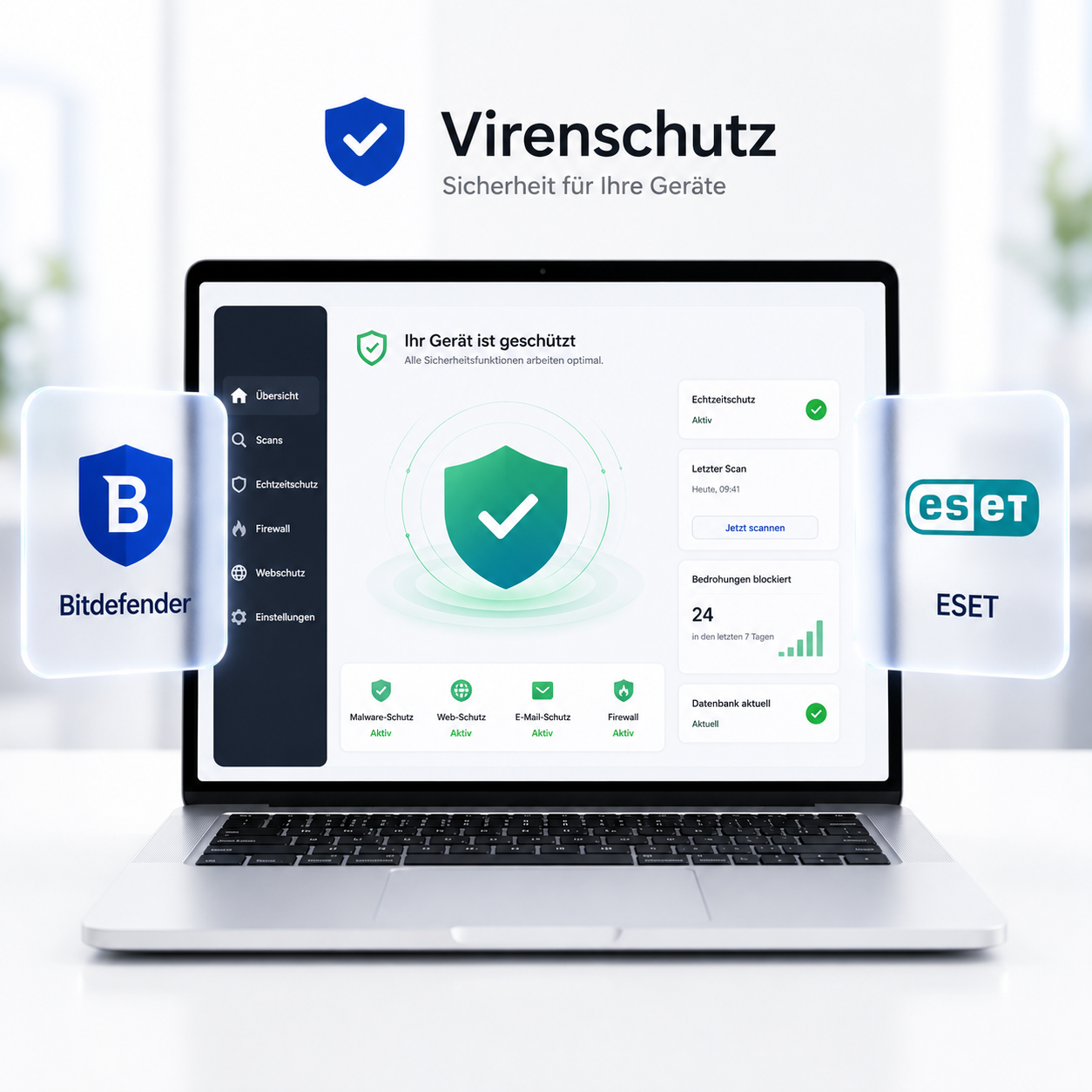 Interfaccia utente moderna per l'antivirus